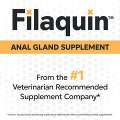 Nutramax Filaquin Anal Gland Supplement for Dogs, From the Makers of Proviable, with a Fiber Blend, Prebiotics, and Postbiotics for Digestive Health Support, 90 Count Soft Chews