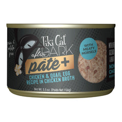 Tiki Cat After Dark Pate+ Chicken & Quail Egg, 5.5 oz. Cans, 8 Count