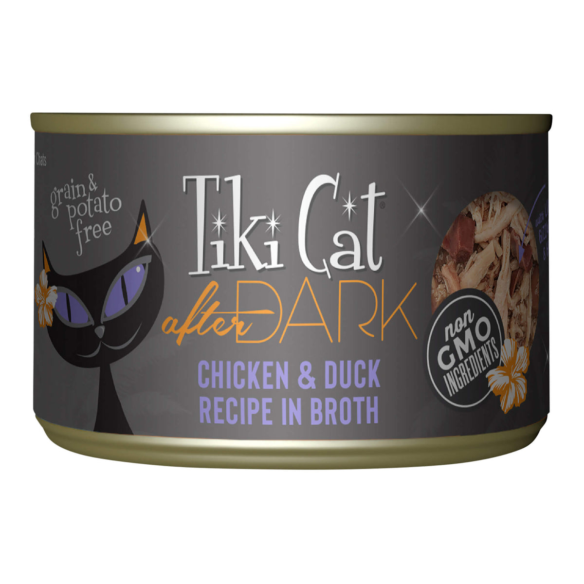 Tiki Cat After Dark Wet Cat Food, Chicken & Duck, 5.5 oz. Cans, 8 Count