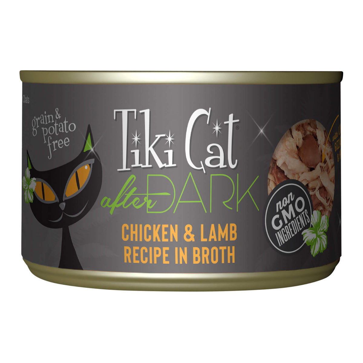 Tiki Cat After Dark Wet Cat Food, Chicken & Lamb, 5.5 oz. Cans, 8 Count