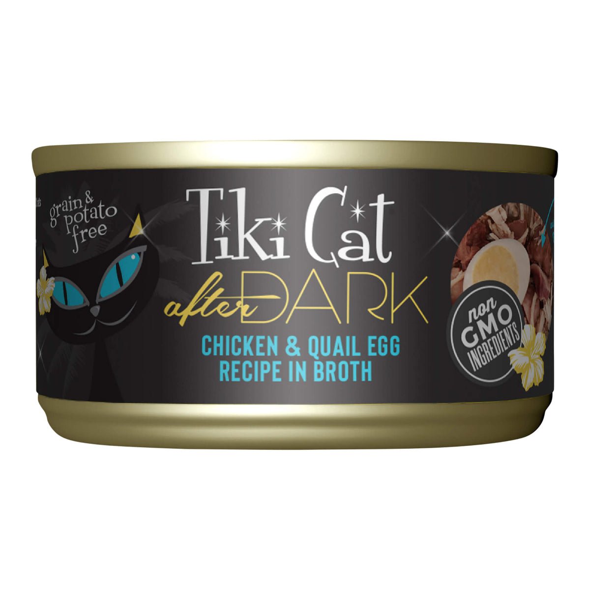 Tiki Cat After Dark Wet Cat Food, Chicken & Quail Egg, 2.8 oz. Cans, 12 Count
