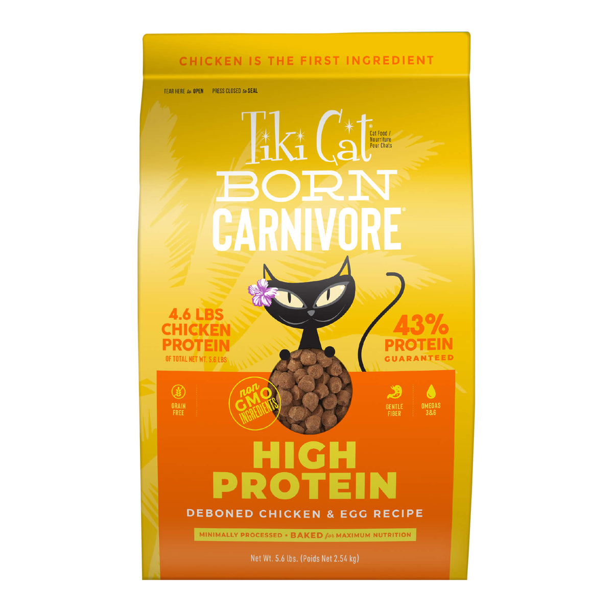 Tiki Cat Born Carnivore High Protein, Deboned Chicken & Egg, 5.6 lbs. Bag