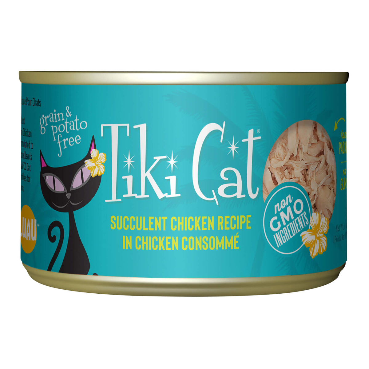 Tiki Cat Luau Wet Cat Food, Succulent Chicken, 6 oz. Cans, 8 Count