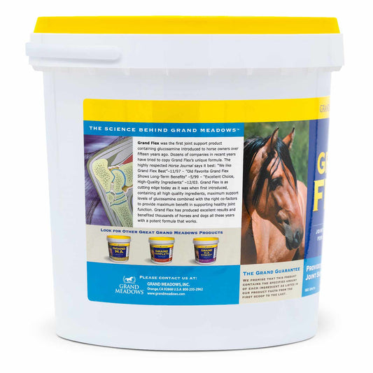 Grand Flex Joint Supplement for Horses – Glucosamine, Collagen, Amino Acids, Lysine, Vitamins & Minerals, Joint Support, Mobility, Performance, Active & Aging Horses, Daily Wellness – 10 lb