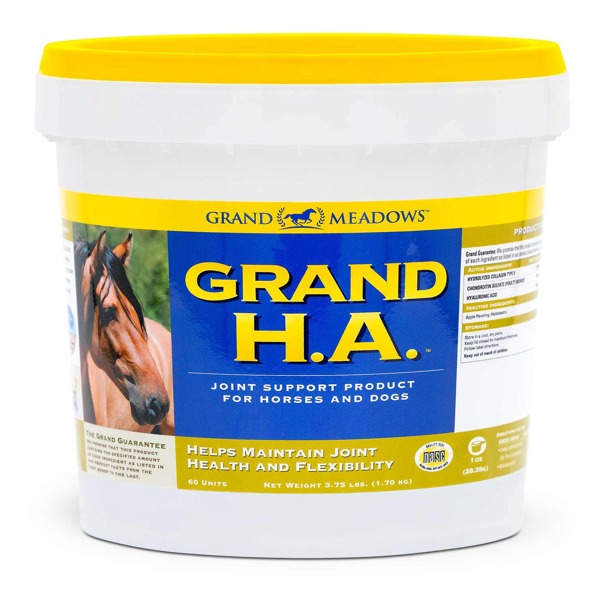 Grand H.A. Hyaluronic Acid Supplement for Horses, 3.75 lb