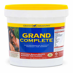 Grand Complete All in One Horse Supplement Powder, 5 lb - Daily Equine Vitamin & Mineral Blend with Biotin, Omega 3, Amino Acids, MSM, Glucosamine, Hoof Coat Joint Digestion Support