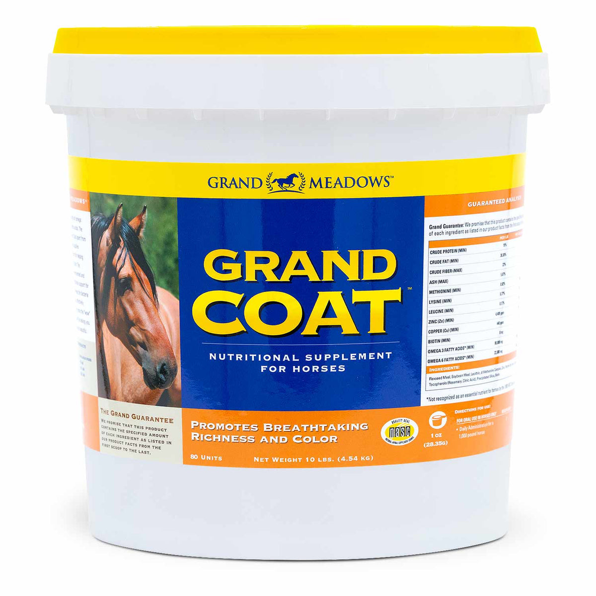 Grand Coat Skin & Coat Supplement for Horses, 10 lb