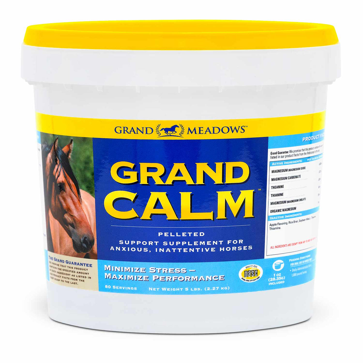 Grand Calm Supplement for Horses, 5 lb