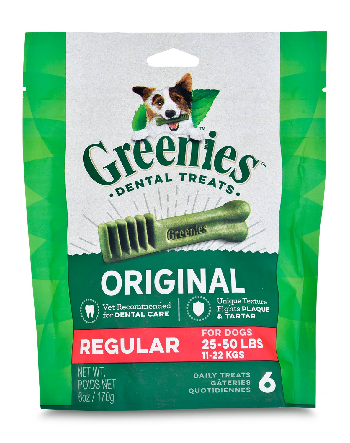 6pk Regular Greenie Mini Treat 6oz