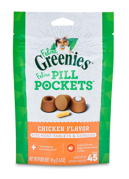 Greenies Pill Pockets-Cat 45ct Flavor: Chicken