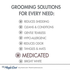 Magic Coat Medicated Dog Shampoo for Skin Allergies, 16 Ounce