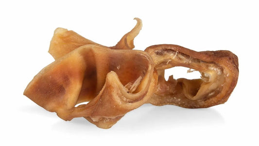 Pig Ear Snacks – 8 oz Bag of USA-Made Dog Treats, Cut into Strips