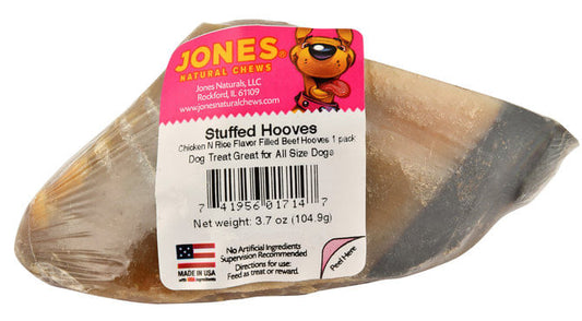 Stuffed Hooves, Chick N Rice flavor filled Beef Hooves, single