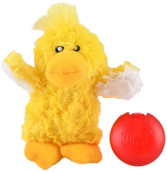 KONG Duckie Dog Toy, Extra Small, Yellow