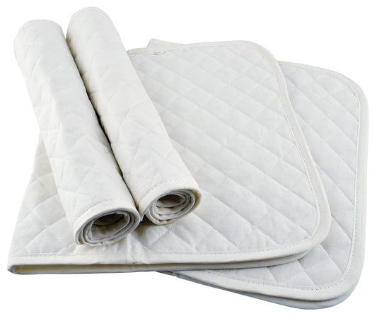 Cotton Quilted Leg Wraps, set of 4, White Size: 14 in