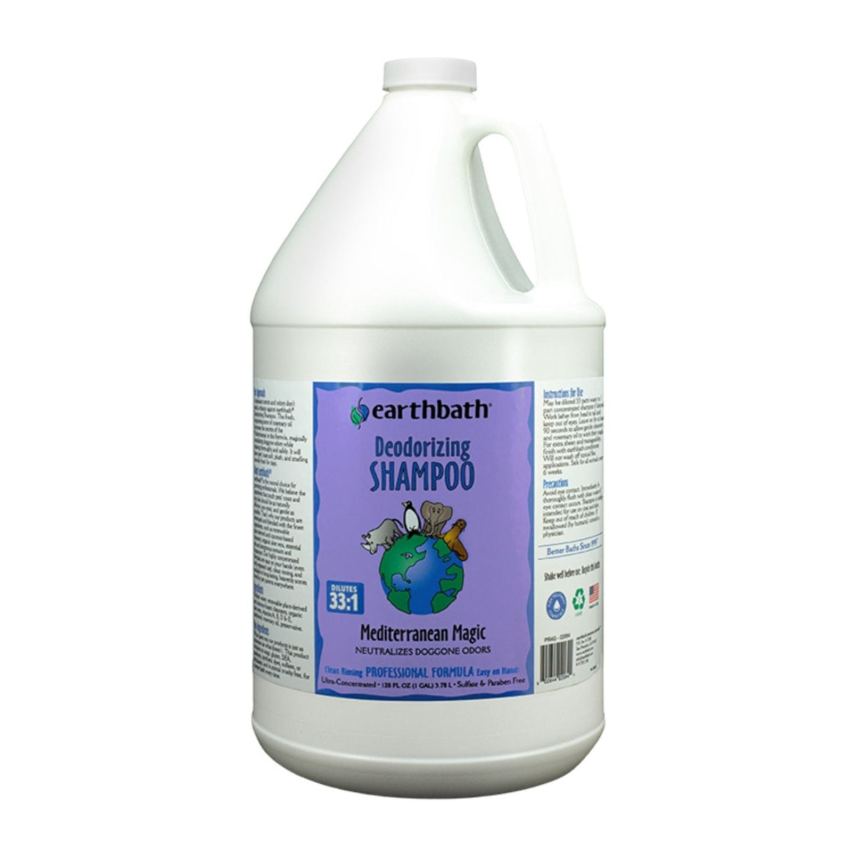 Earthbath Dog Deodorizing Shampoo - Mediterranean Magic 1 Gallon