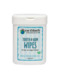 Earthbath Tooth & Gum Wipes for Dogs, Cats, Puppies, & Kittens 1ea/25 ct