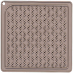 Messy Mutts Dog Lick Mat Silicone Warm Grey Medium