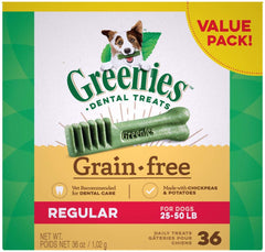 Greenies Grain Free Dog Dental Treats Regular Original 1ea/36 oz, 36 ct