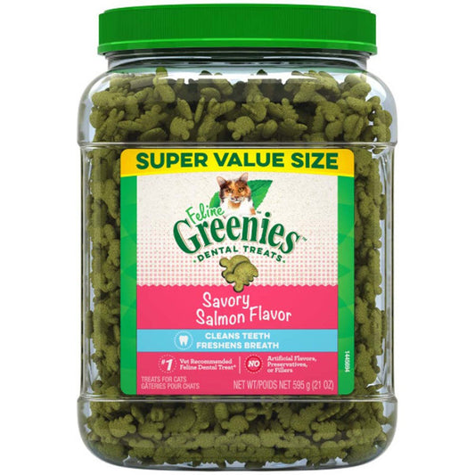 Greenies Feline Adult Cat Dental Treats Savory Salmon, 1ea/21 oz