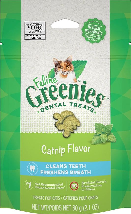 Feline Greenies Dental Treat Catnip 2.1oz