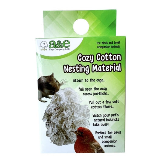 A&E Cozy Cotton Nesting Material for Small Animal & Companion Bird