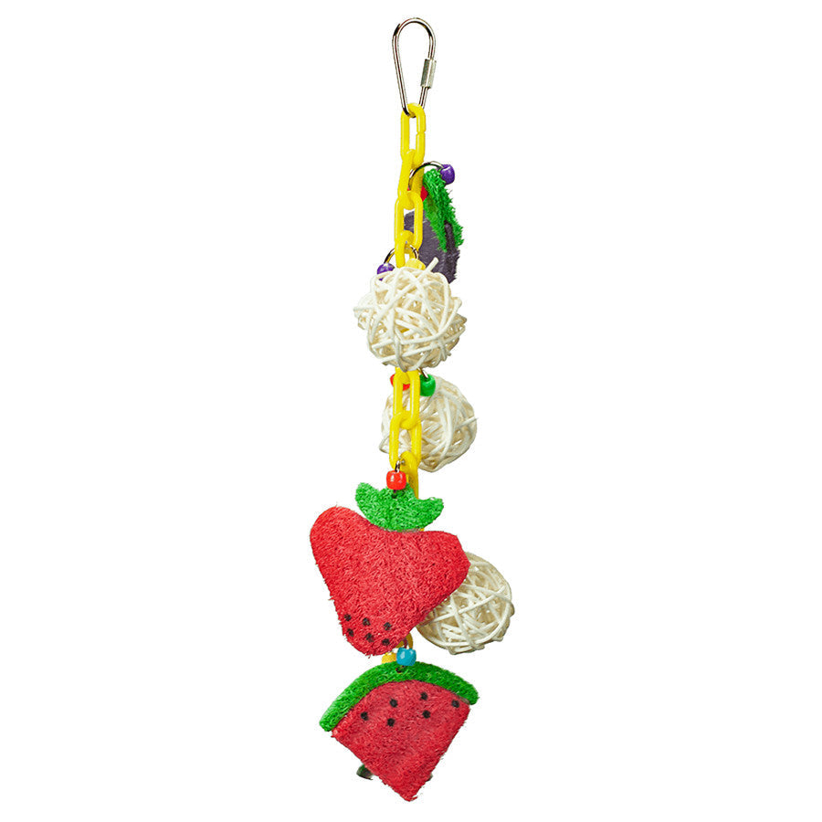 A&E Happy Beaks Fruit and Vegetables on Chain Bird Toy