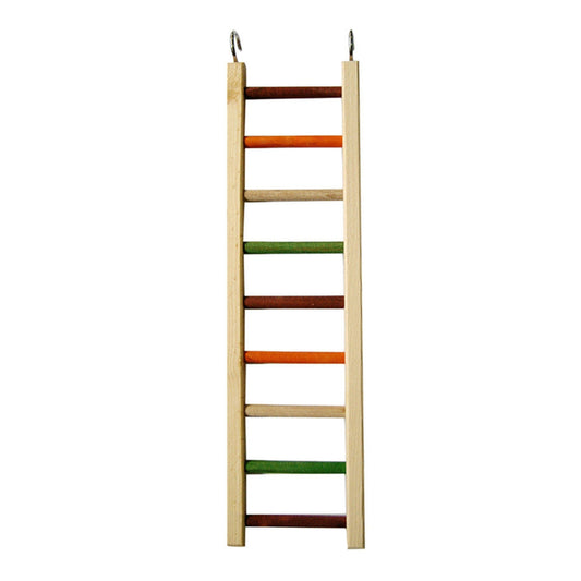 A & E Cages Happy Beaks Wooden Hanging Ladder Bird Toy 1ea/MD, 20 in.