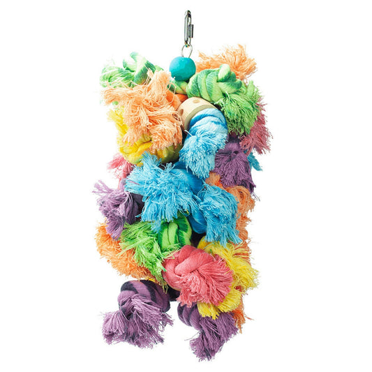 A & E Cages Happy Beaks Wooly Monster Bird Toy 1ea/LG (Pack of 3)