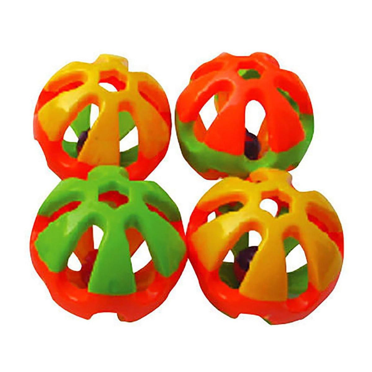 A & E Cages Happy Beaks Round Rattle Foot Bird Toy 1ea/LG