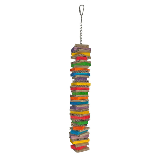 A & E Cages Happy Beaks Board & Block Single Stack Bird Toy 1ea
