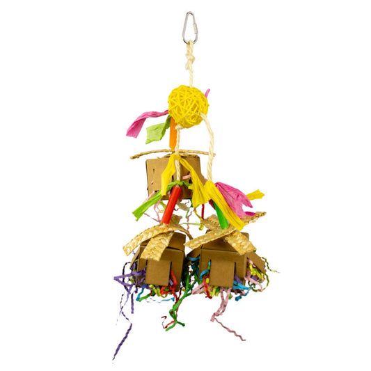 A & E Cages Happy Beaks Confetti Crinkle Cubes Bird Toy 1ea