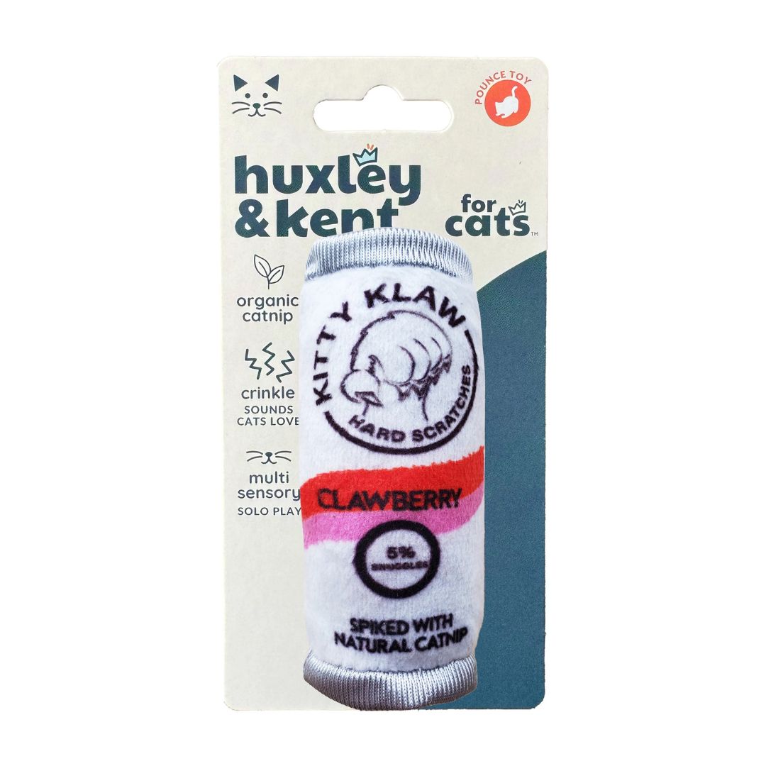H&K C Kitty Klaw Clawberry Organic Catnip Plush Crinkle