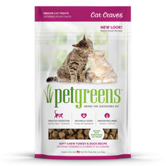 Pet Greens Cat Craves Semi-Moist Cat Soft Treat Turkey and Duck 3 oz