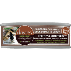 Dave Cat Grain Free Shredded Chicken & Duck 2.8 Oz (Case Of 24)