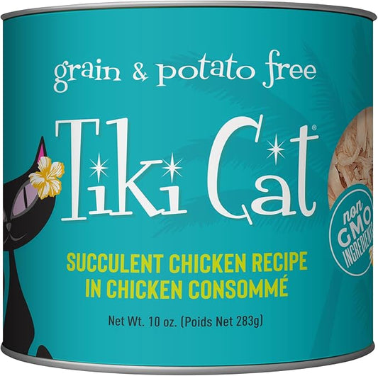 Tiki Pets Cat Puka Puka Luau Succulent Chickenn 10oz. (Case Of 4)