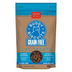Cloud Star Grain-Free Buddy Biscuits With Tempting Tuna Cat Treats; 3-Oz. Bag