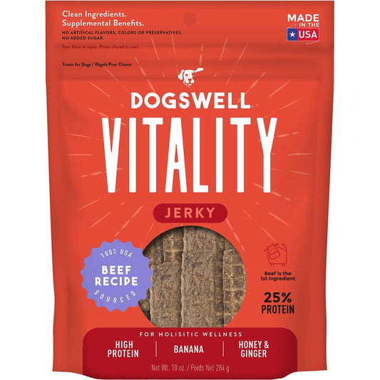 Dogswell Dog Vitality Jerky Grain Free Beef & Banana 10oz. Default Title