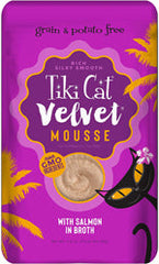 Tiki Pets Cat Velvet Mousse Salmon in Broth 2.8oz. (Case Of 12)