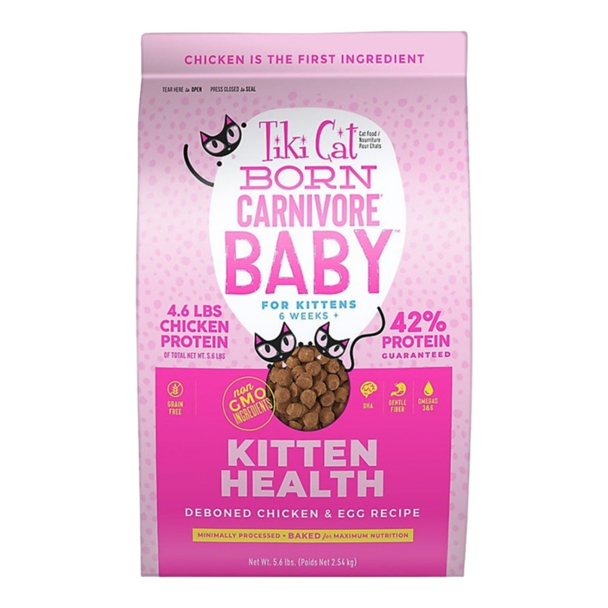Tiki Pet Cat Born Carnivore Kitten Chicken & Egg 5.6Lb