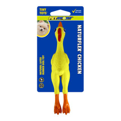 Petsport USA NaturFlex Natural Latex Rubber Dog Toy Chicken, 1ea/6 in, Tiny Tot