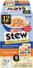 Inaba Churu Stew Variety Pack Chicken/Tuna 16.8oz. 12 Pk