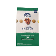 Natural Balance Pet Foods Limited Ingredient Dry Dog Food Lamb & Brown Rice 24lb