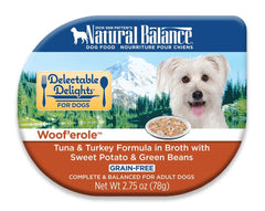 Natural Balance Pet Foods Delectable Delights Wooferole in Broth Dog Food 2.75 oz 24 Pack