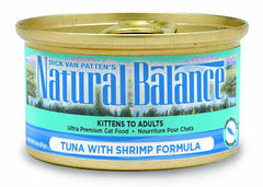 Natural Balance Pet Foods Tuna with Shrimp Formula Canned Cat Wet Food 5.5 oz 24 Pack