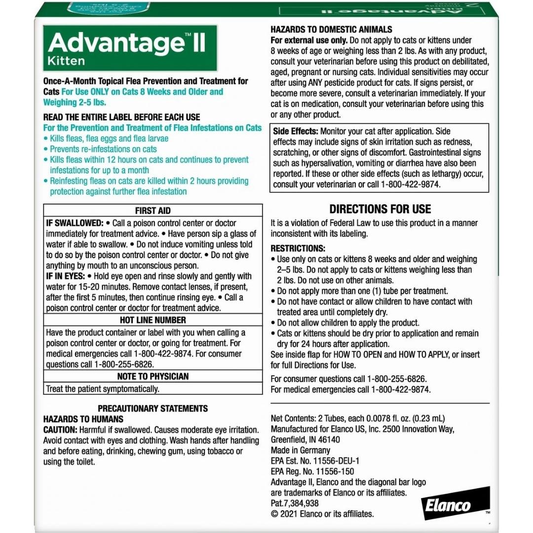Advantage II Kitten Turquoise 2-Pack