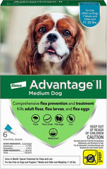 Advantage II Flea Protection Medium Dog 11-20lbs 6pk
