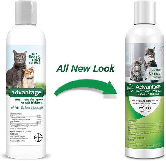 Advantage Flea & Tick Shampoo Kittens & Cats 8oz