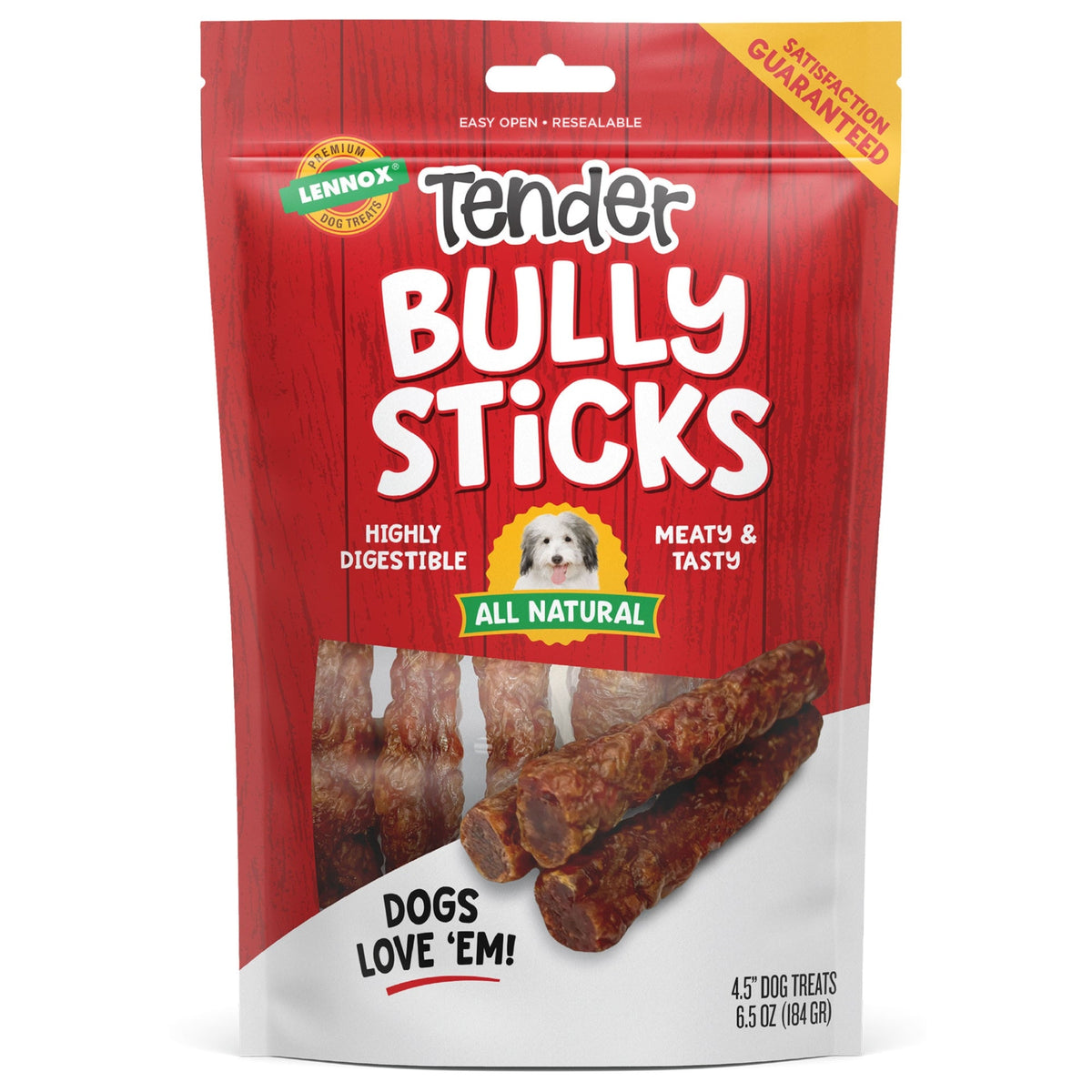 Lennox Tender Bully Sticks Dog Treat 1ea/4-5 in, 6.5oz.