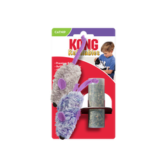 KONG Refillables Catnip Purple and Frosty Mice Cat Toy Purple, Frosty Grey 1ea/One Size, 2 pk